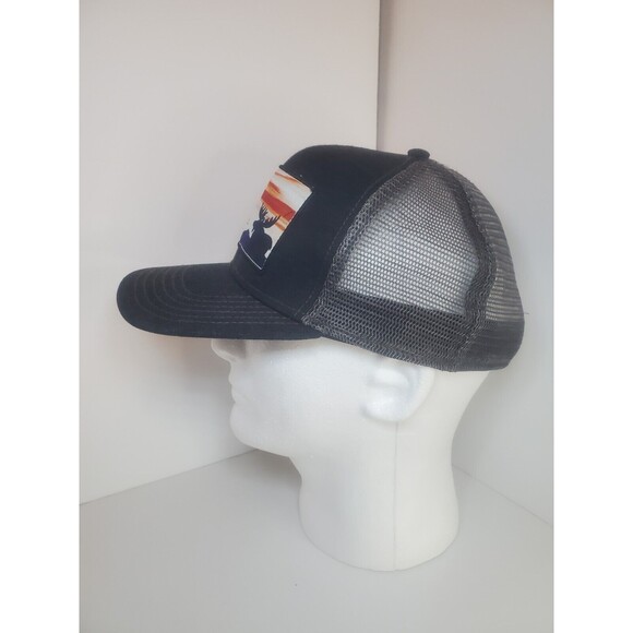 Mens Meshback Trucker Hat Artist Mountain Moose Snapback Patch NWOT - Picture 3 of 8